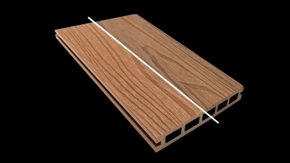 Deck Coextruido Bicolor 181 TEKA/WALNUT VETA caja de 6 piezas (caja 6 piezas)