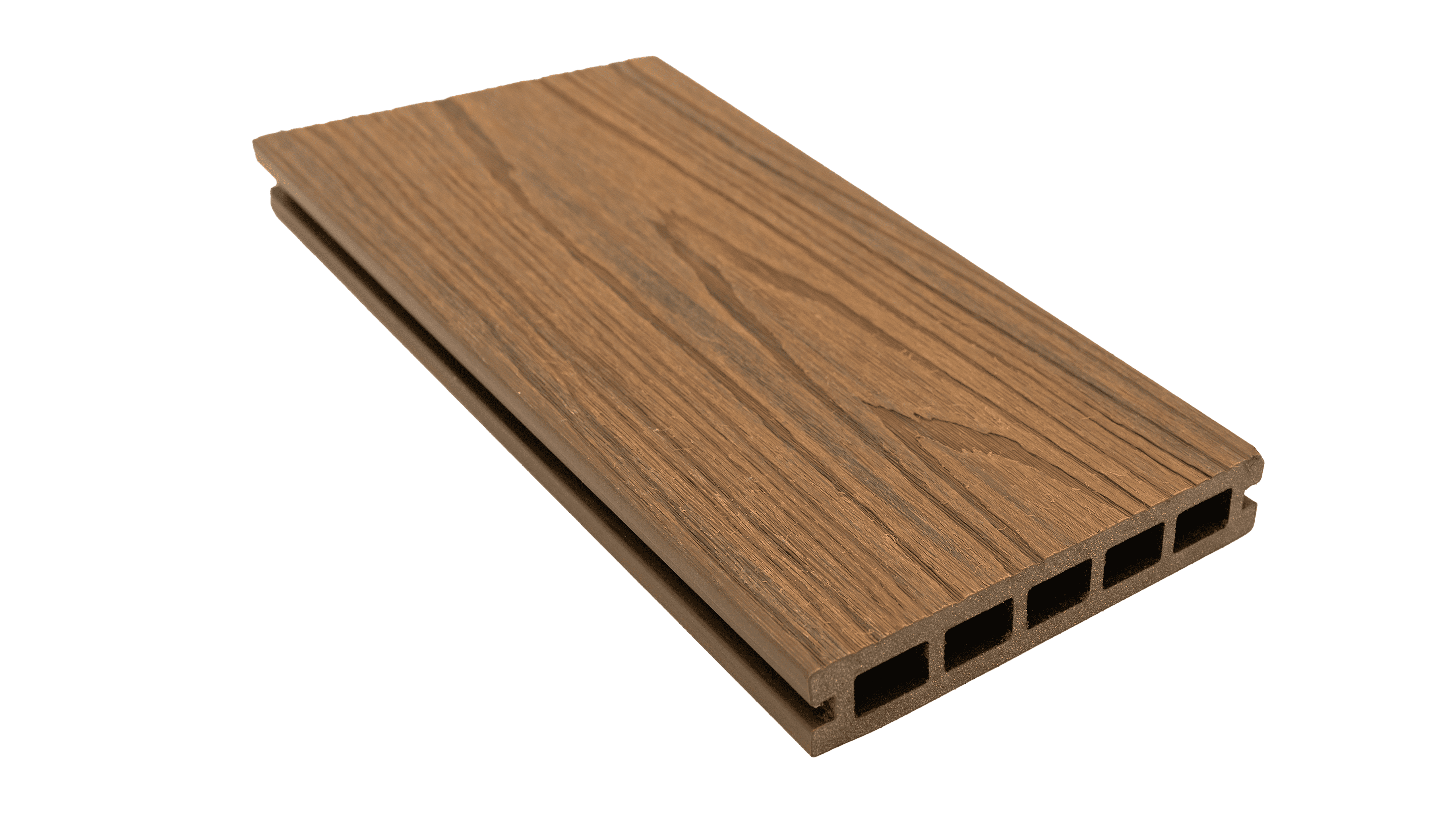 Deck para Piso Coextruido A42 Walnut Veteado/Cepillado caja de 6 piezas (caja 6 piezas)